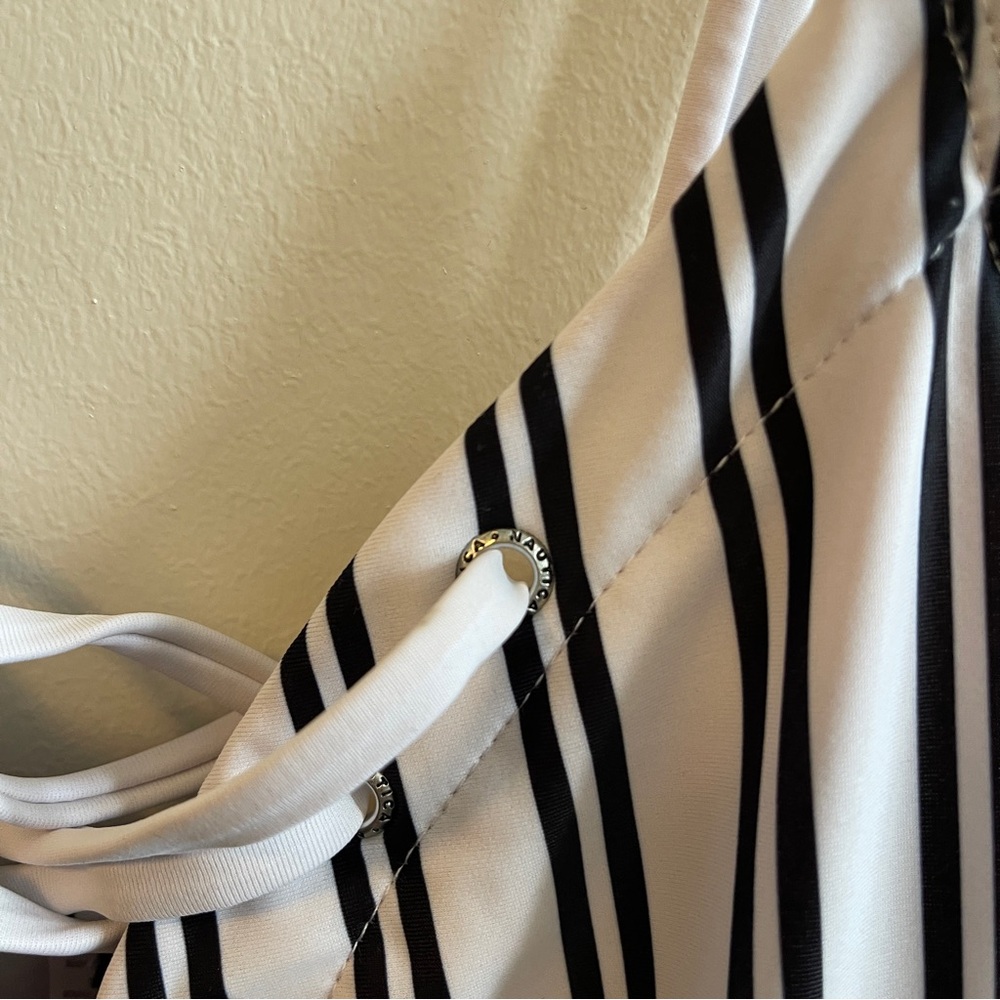 Nautica Striped Lace-Up One-Piece Swimsuit | Size M - Picture 3 of 6
